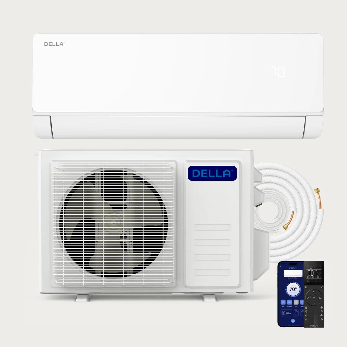 DELLA Vita Series 36000 BTU 20 SEER2 Mini Split Heat Pump AC - Up to 2500 Sq.Ft.