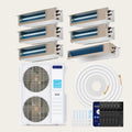 DELLA 55000 BTU Six Zone Concealed Ducted Mini Split Heat Pump AC (9.5K+9.5K+9.5K+9.5K+11K+22K)