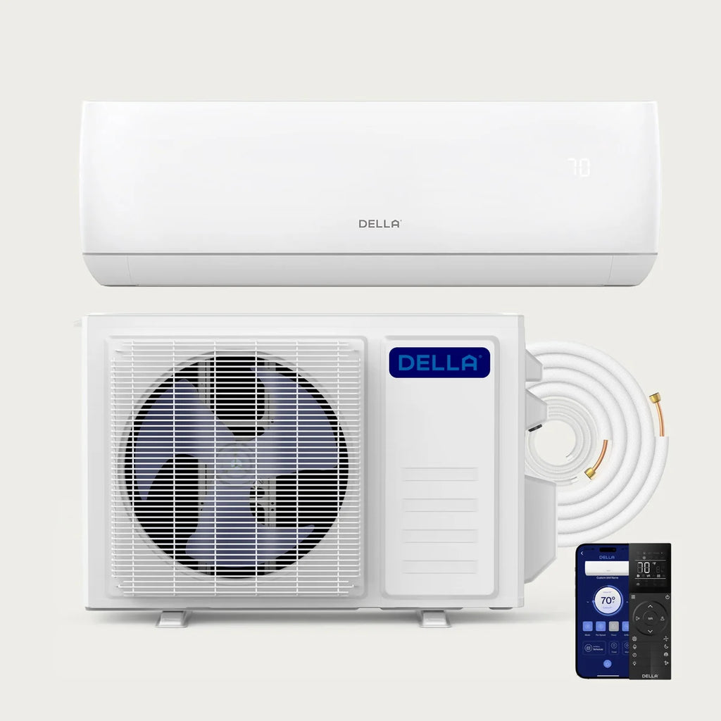 DELLA Motto Series 23000 BTU 19 SEER2 Mini Split Heat Pump AC - Up to 1500 Sq.Ft.