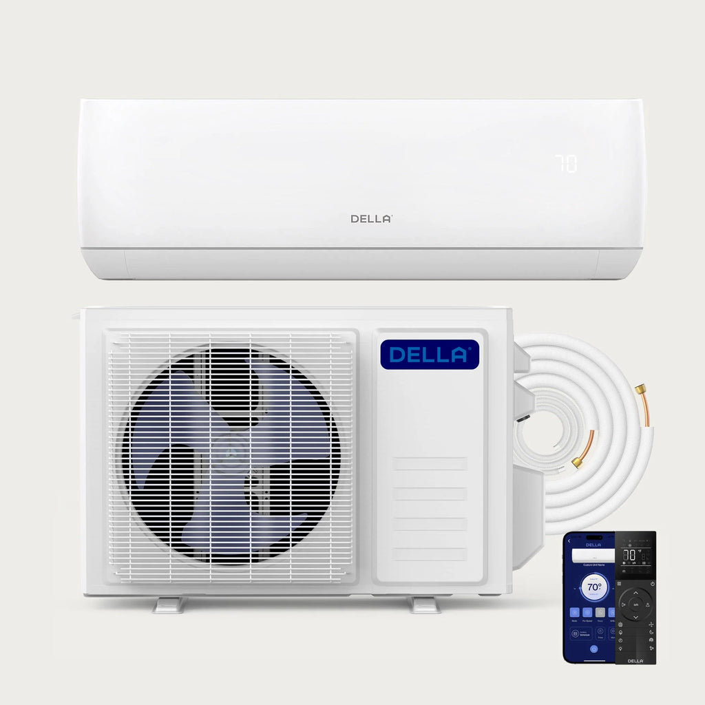 DELLA Motto Series 12000 BTU 19 SEER2 Mini Split Heat Pump AC - Up to 550 Sq.Ft.