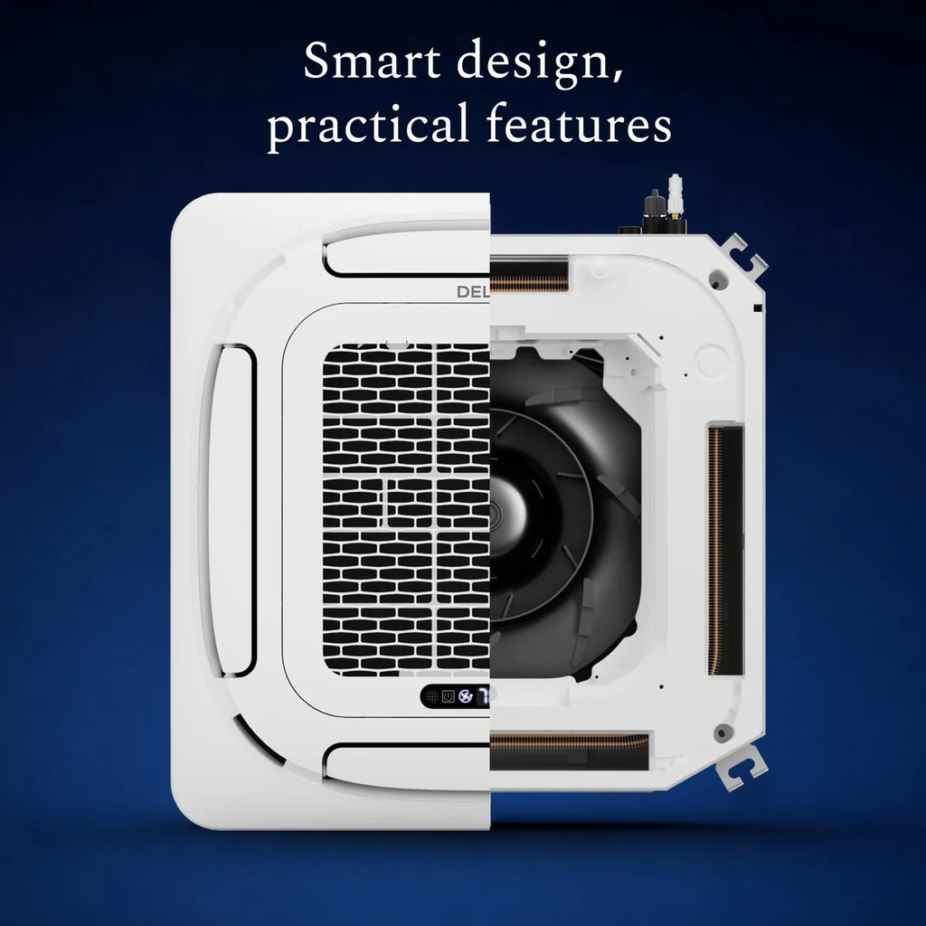DELLA 23,000 BTU 22.5 SEER2 Ceiling Cassette Ductless Mini Split AC - Up to 1500 Sq.Ft.