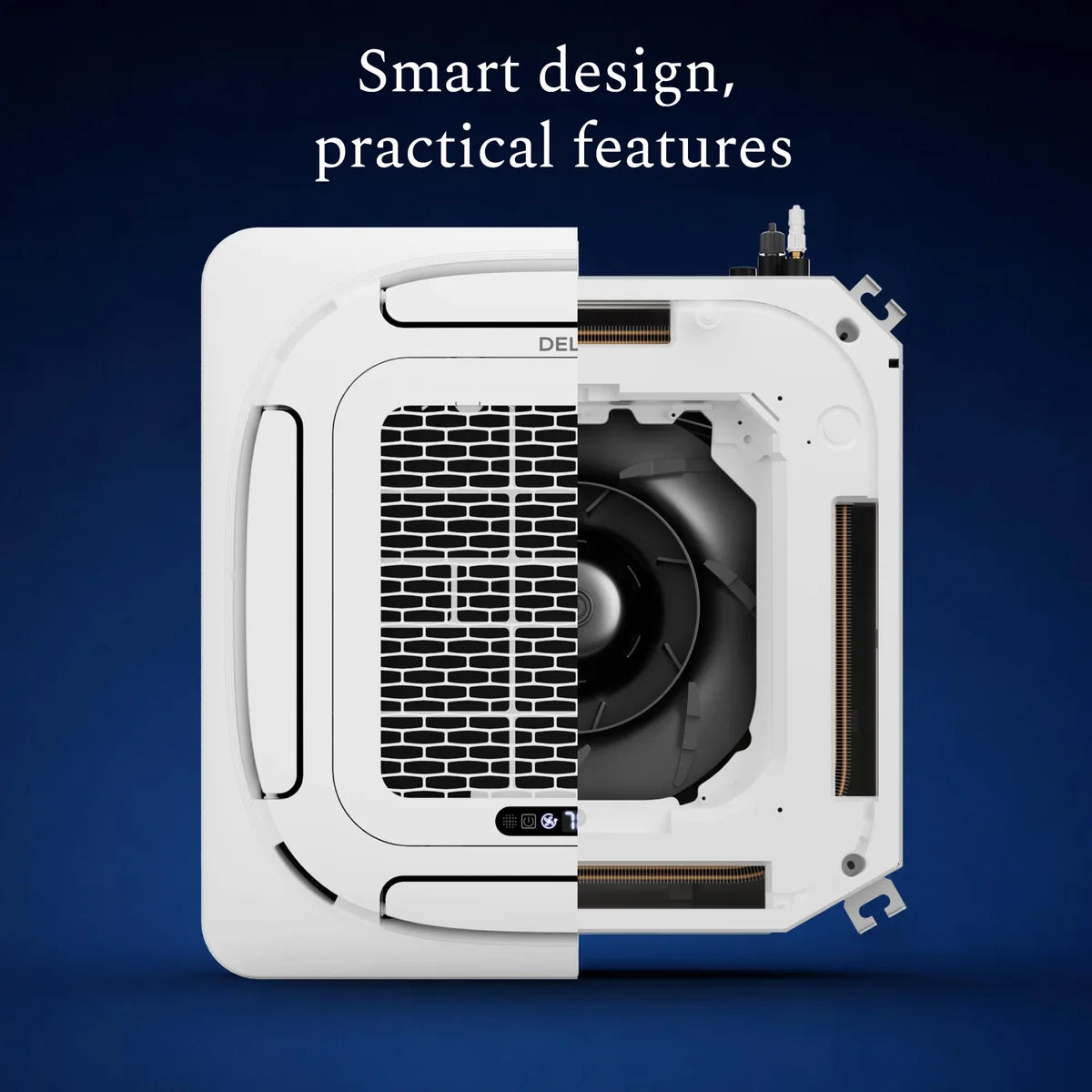DELLA 23,000 BTU 22.5 SEER2 Ceiling Cassette Ductless Mini Split AC - Up to 1500 Sq.Ft.