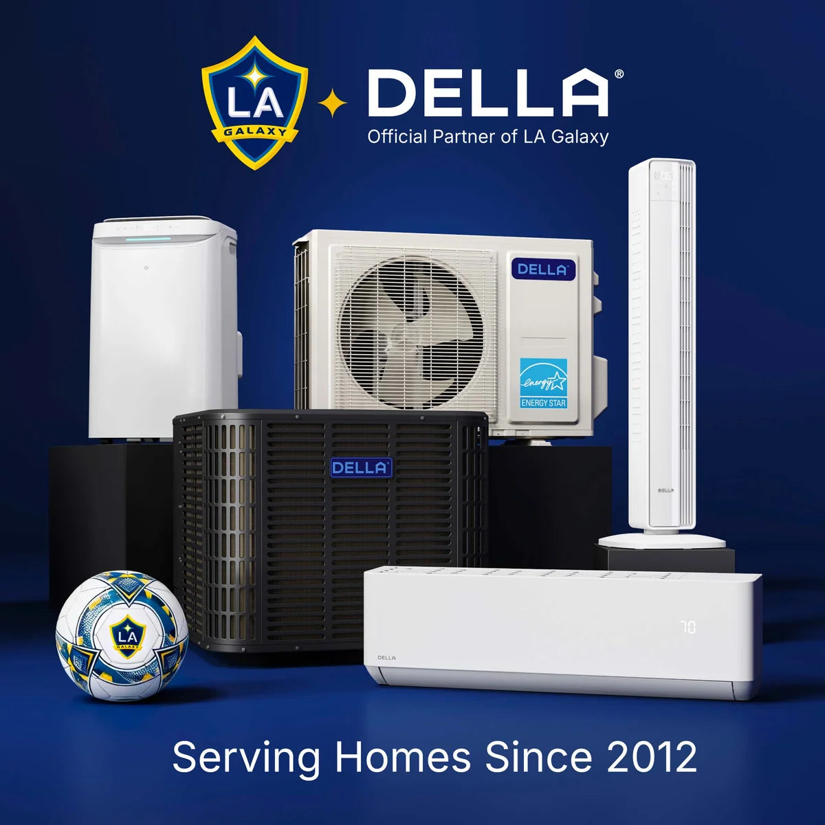 DELLA 9500 BTU 19.6 SEER2 Concealed Ducted Mini Split Air Conditioner