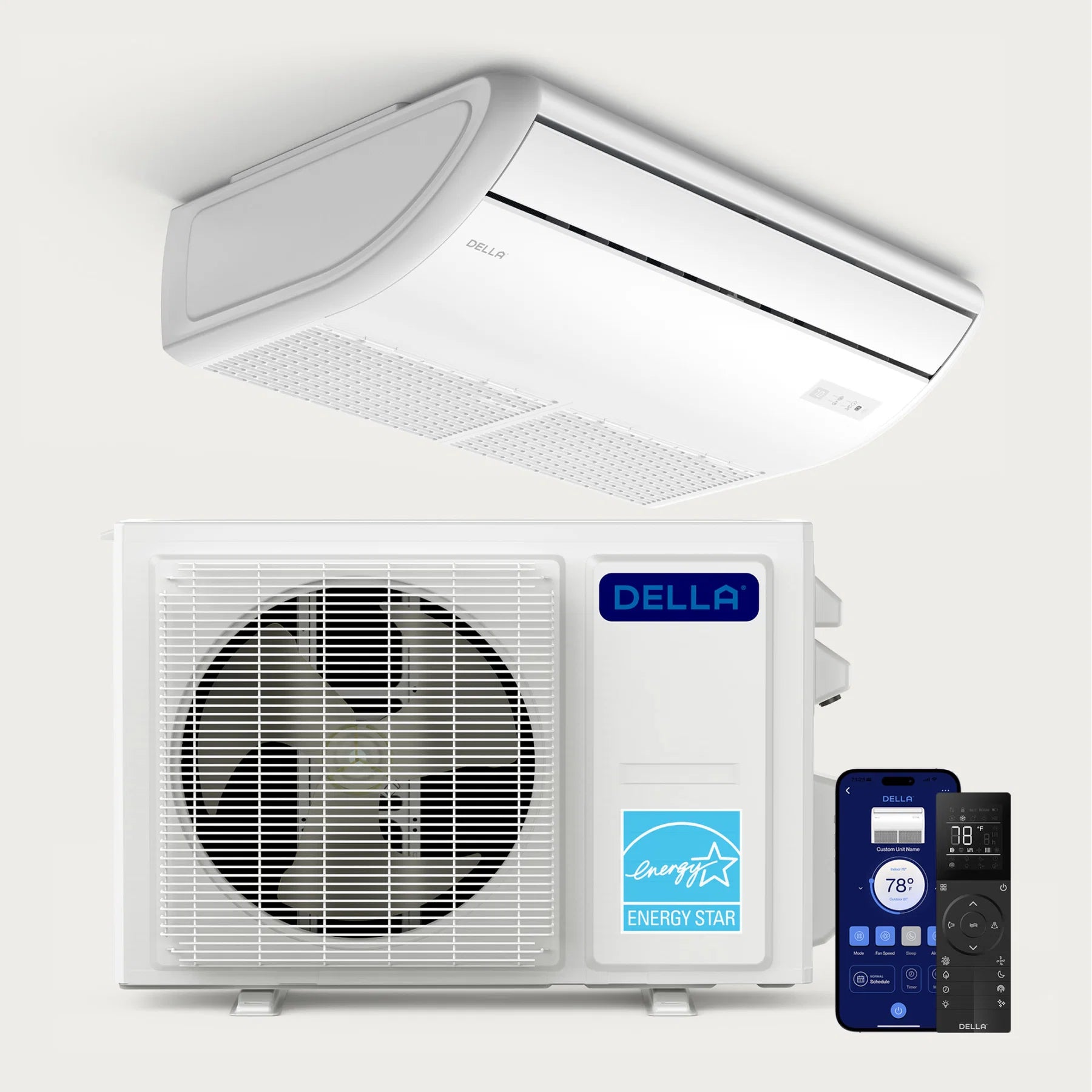 DELLA 18000 BTU 20.5 SEER2 Floor Mounted Mini Split AC - Up to 1000 Sq.Ft.