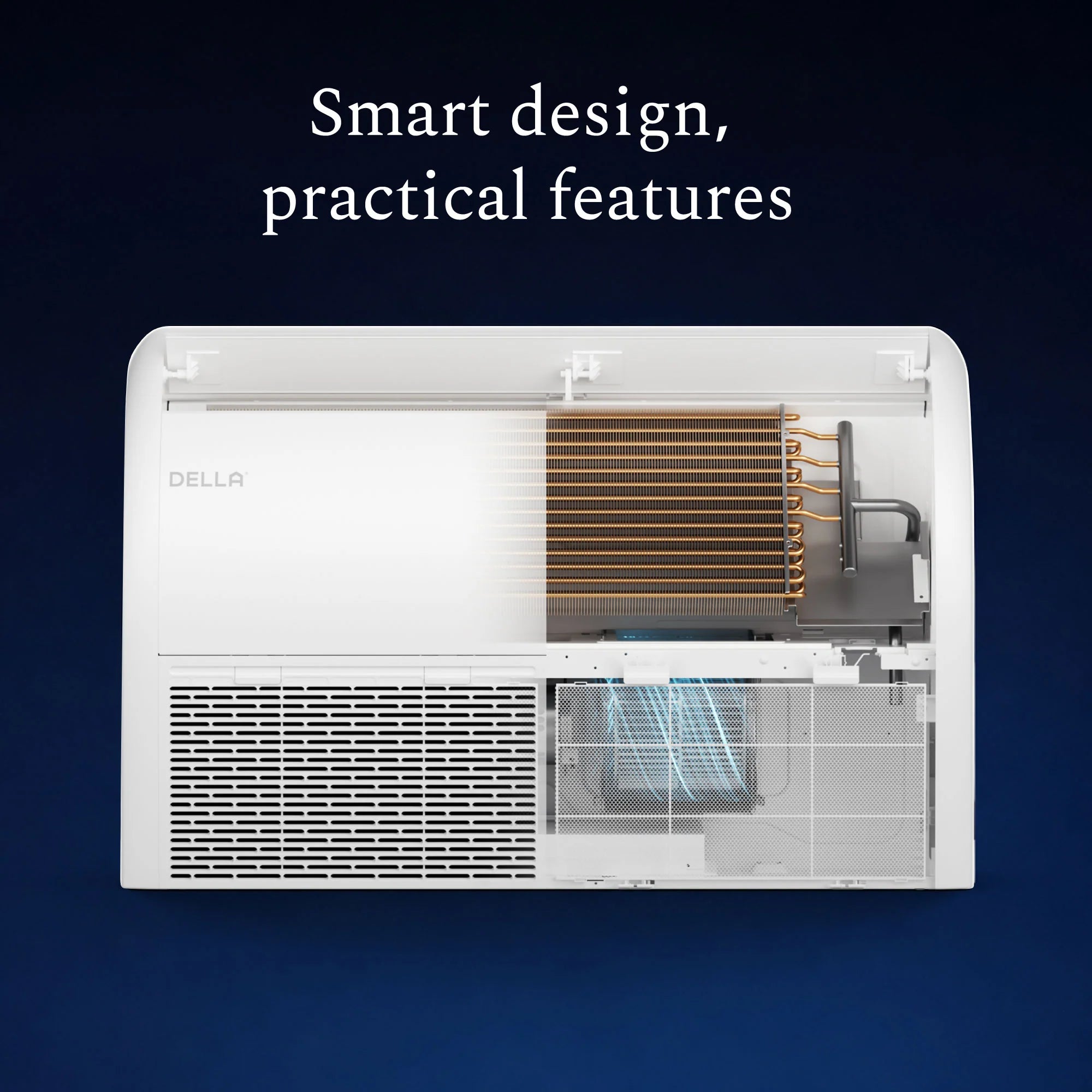 DELLA 22200 BTU 20 SEER2 Floor Mounted Mini Split AC - Up to 1500 Sq.Ft.
