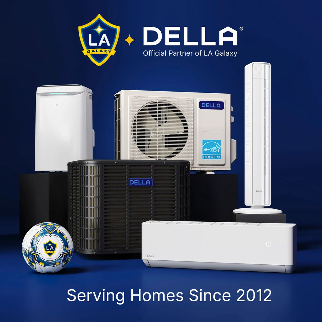 DELLA 23,000 BTU 22.5 SEER2 Ceiling Cassette Ductless Mini Split AC - Up to 1500 Sq.Ft.