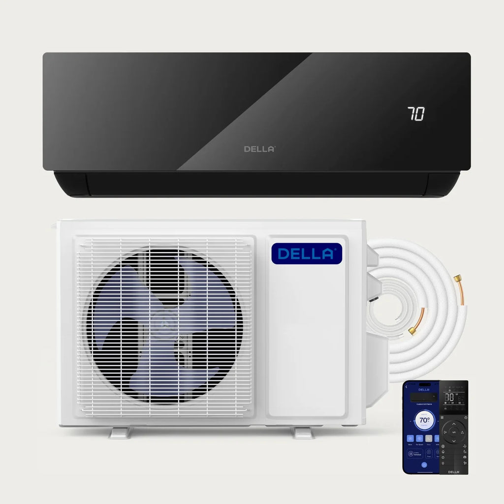 DELLA Umbra Series 9100 BTU 19 SEER2 Mini Split Heat Pump AC - Up to 400 Sq.Ft.