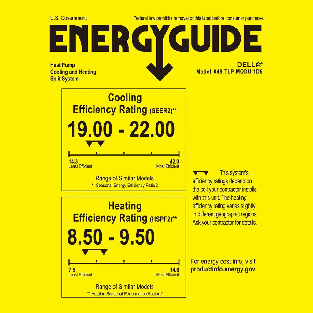DELLA Optima Series 42,000 BTU Quad Zone Mini Split AC (12K+12K+12K+12K)