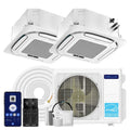 DELLA 18,000 BTU Dual Zone Ceiling Cassette Mini Split AC (12K+12K)
