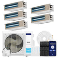 DELLA 41,000 BTU Five Zone Concealed Ducted Mini Split Heat Pump AC (9.5K+9.5K+9.5K+9.5K+9.5K)