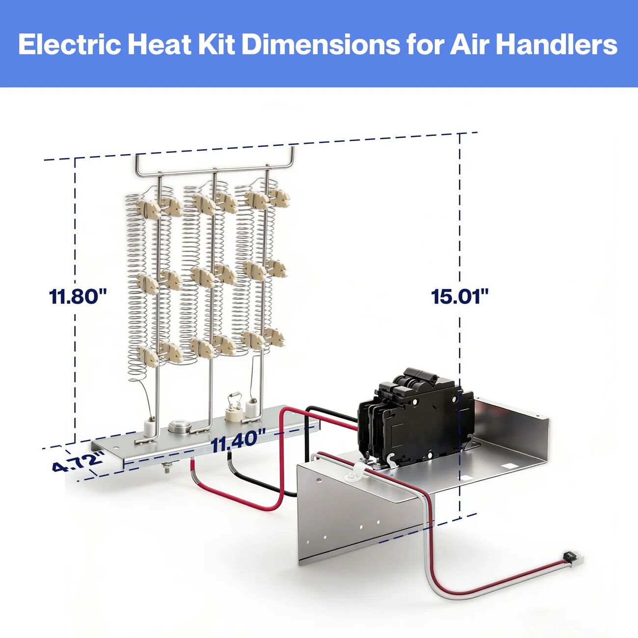 DELLA Electric Heater Kit with Circuit Breaker for Air Handler - 5KW