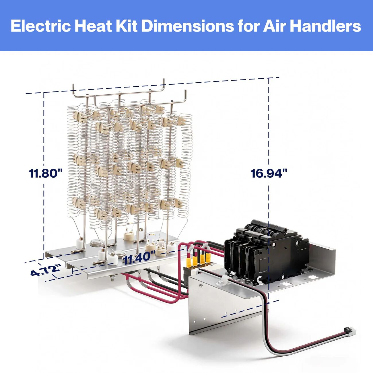 DELLA Electric Heater Kit with Circuit Breaker for Air Handler - 15KW