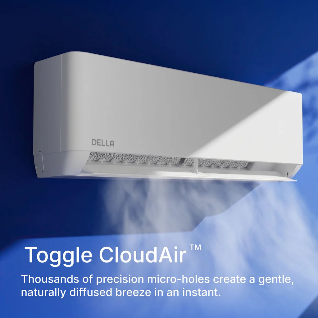 DELLA Optima CloudAir Series 9000 BTU 23 SEER2 Ultra Heat Mini Split AC - Up to 400 Sq.Ft.