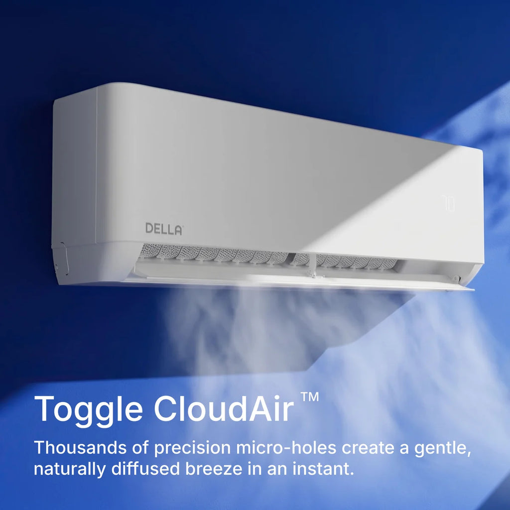 DELLA Optima CloudAir Series 18000 BTU 23 SEER2 Ultra Heat Mini Split AC - Up to 1000 Sq.Ft.